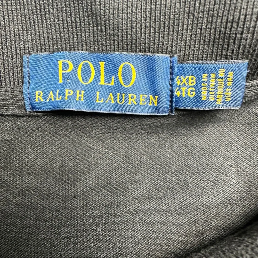 Polo Ralph Lauren Polo Shirt Mens 4XB Black Short Sleeve Pique Red Pony Logo